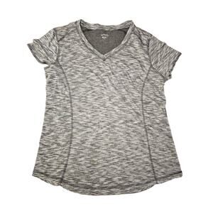 Bcg Tshirt Womens Heathered Gray Vneck Top Size XL (765)